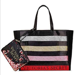 NWT Victoria’s Secret Sequin Large Tote Bag